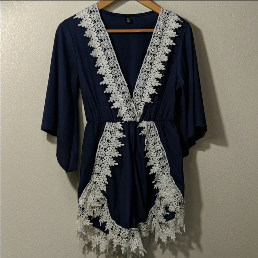 Choies Blue Romper Size M